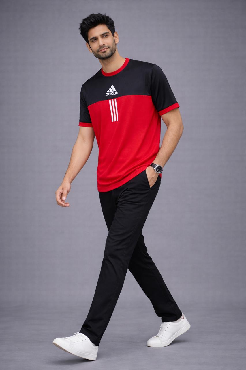 Tracksuit V-50 Sporty Black & Red  Polyester