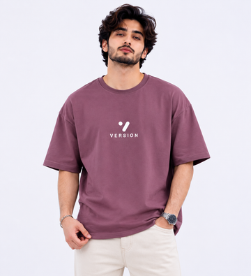 Premium V-108 Light Mehroon T Shirt 100% Cotton Down Shoulder