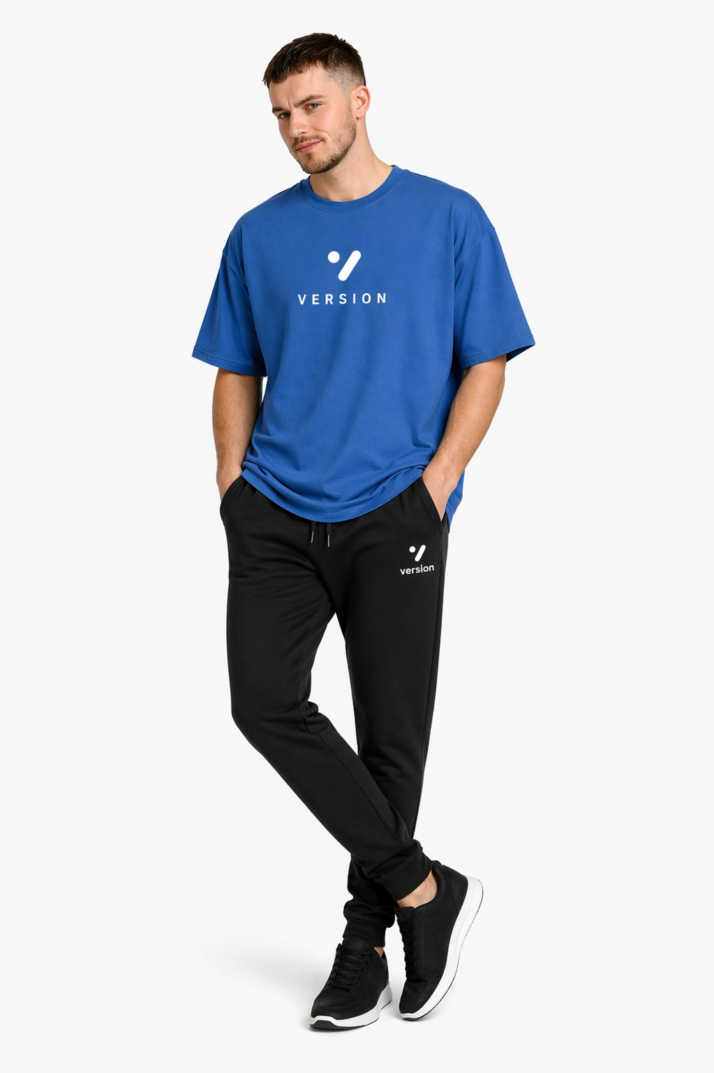Tracksuit V-116 Blue Cotton Shirt Micro Trouser