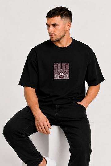 Premium V-119 Black Down Shoulder T Shirt 100% Cotton