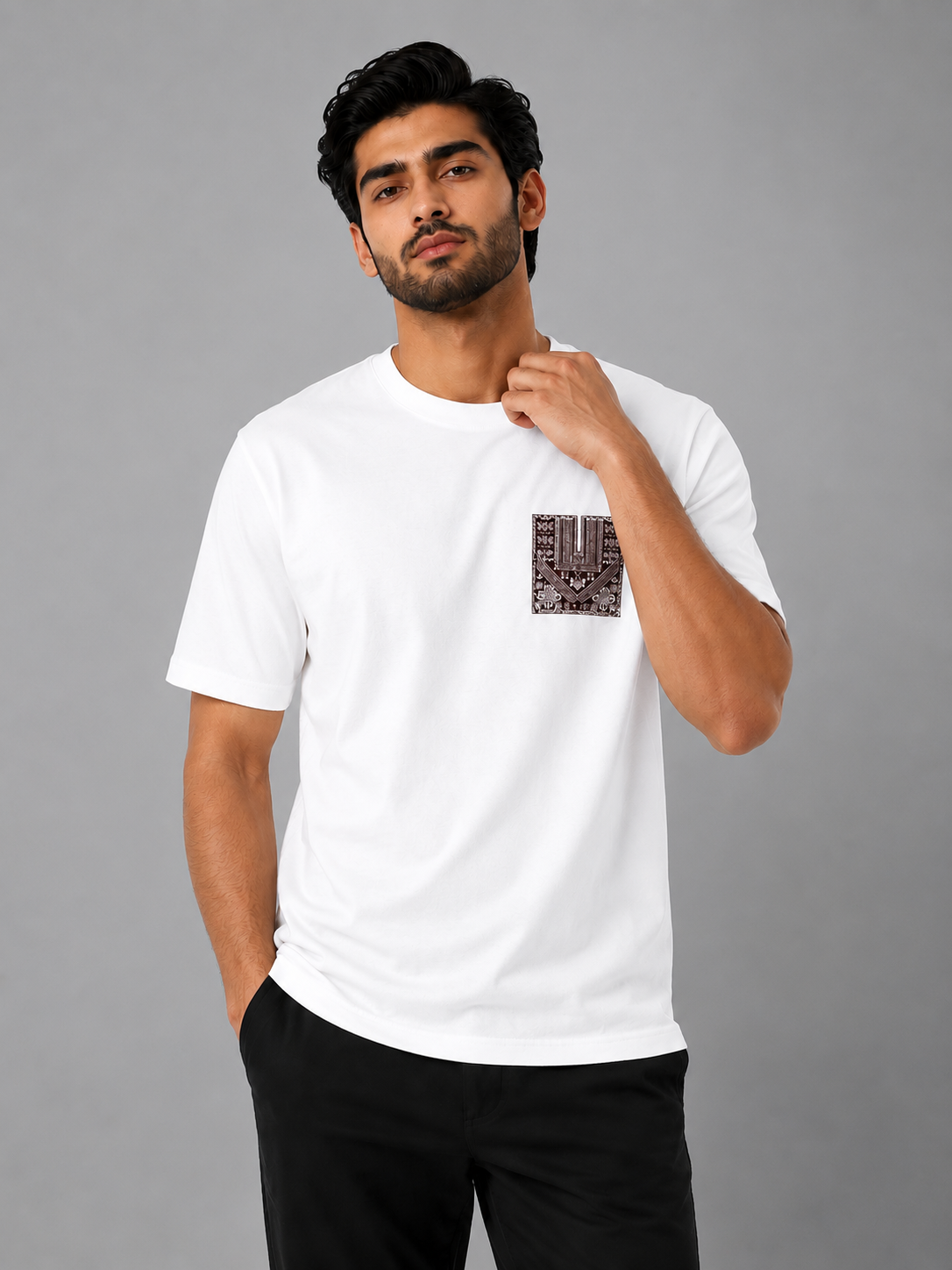 Premium V-131 Pure White T-Shirt 99% Cotton