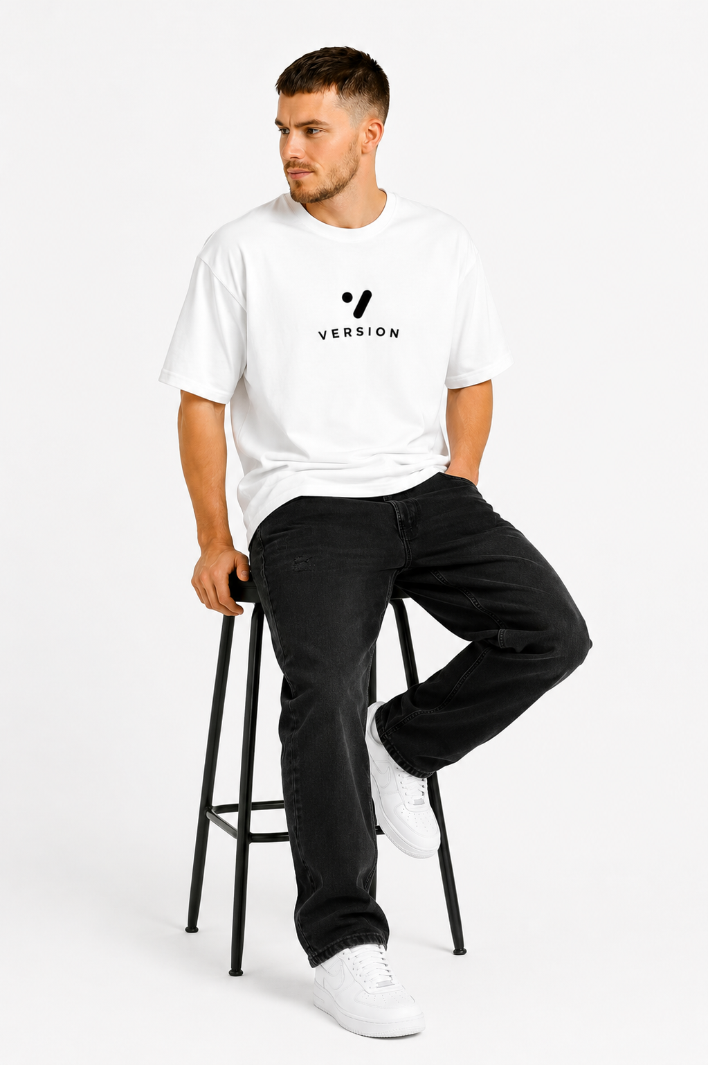 Premium V-122 Pure White T Shirt 100% Cotton