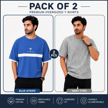 Pack Of Two Premium T-Shirt Pure Cotton