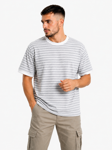 Premium V-142 Stripes 100% Cotton T-Shirt