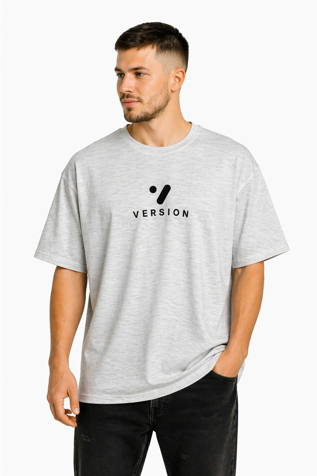 Premium V-124 Hazel Gray T Shirt 100% Cotton
