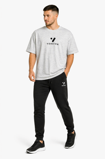 Tracksuit V-115 Gray Cotton Shirt Trouser Micro